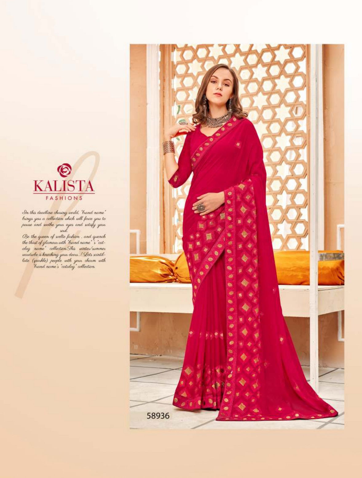 Kalista Manali New Exclusive Wear Vichitra Silk Fancy  Saree Collection
